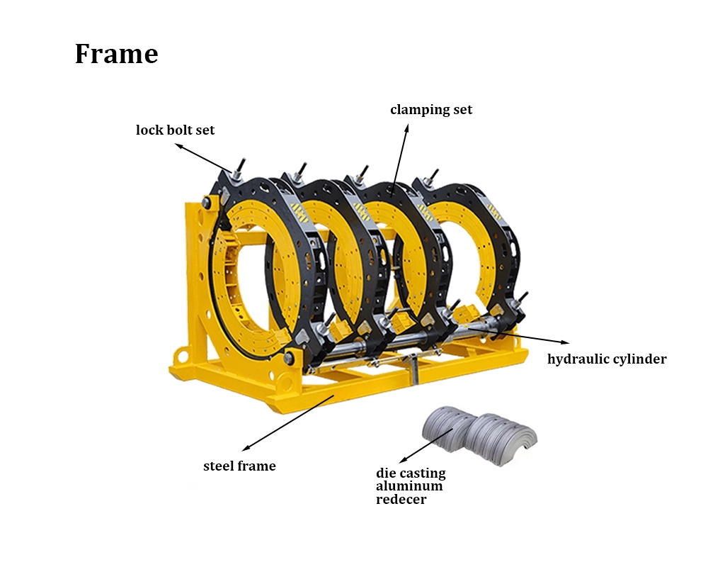 Hydraulic butt fusion machine frame