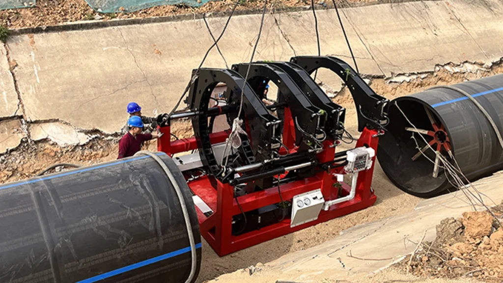 hydraulic butt fusion machine for heavy-buty HDPE pipe welding