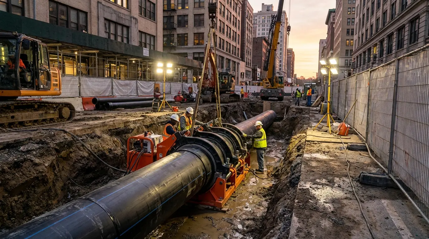 Municipal pipe welding by leading butt fusion machine suppliers