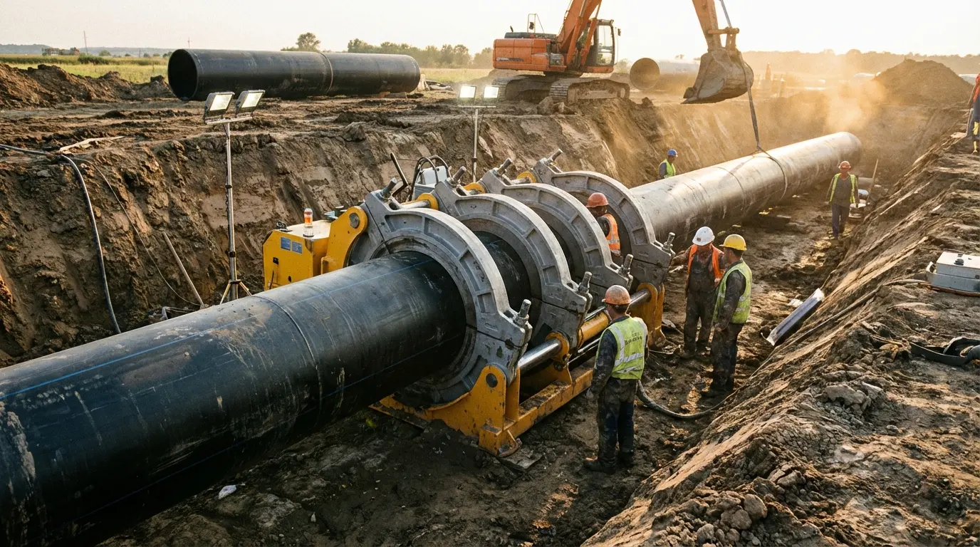 Heavy duty equipment from an industrial butt fusion welding machine manufacturer