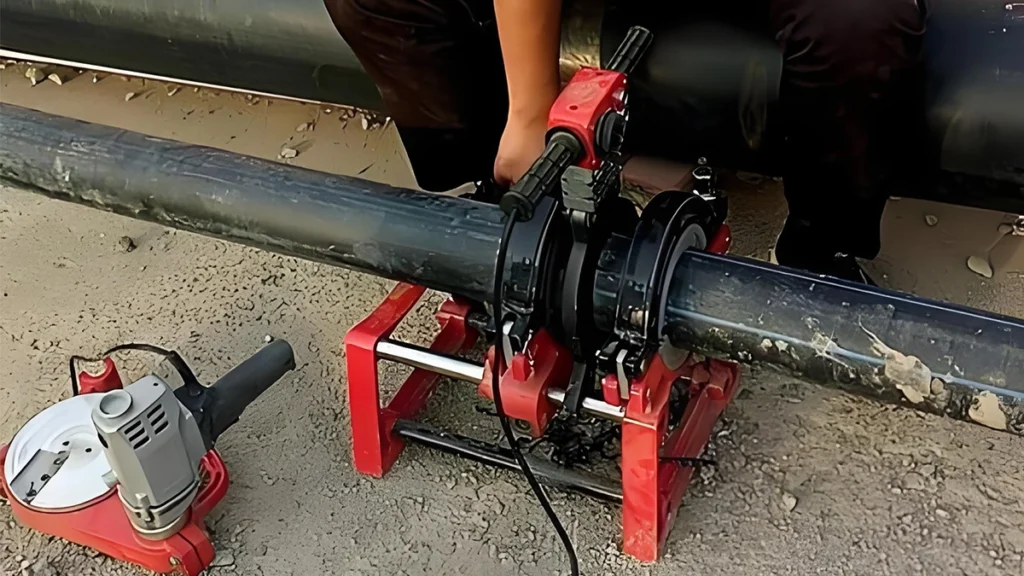 manual butt fusion machine welding HDPE pipe