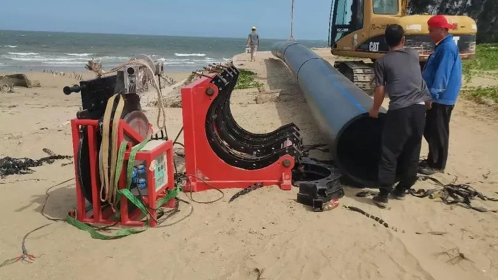 butt fusion machine on site