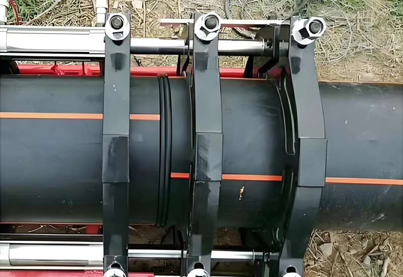 inspecting external bead after butt fusion welding